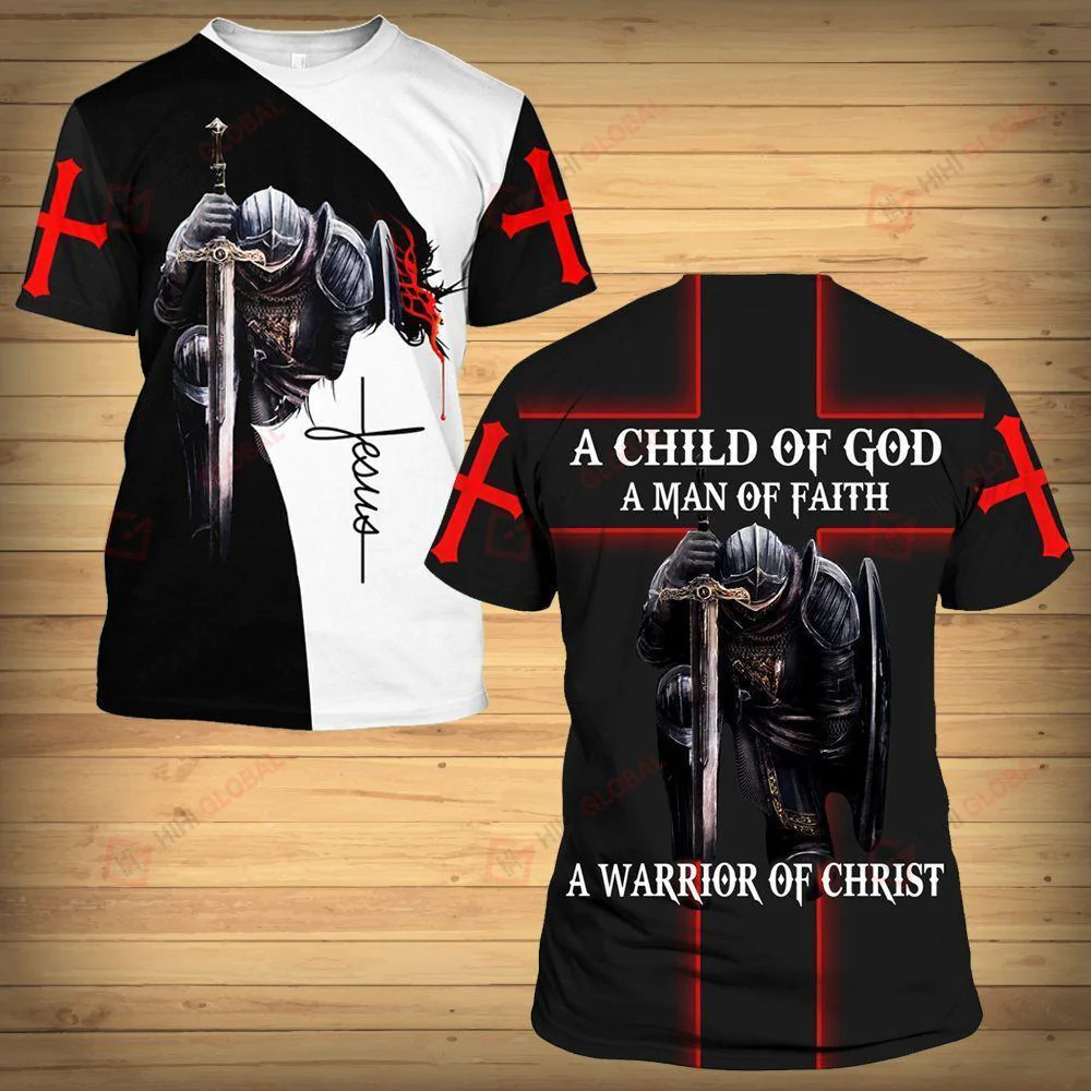 Jesus A Child Of God A Man Of Faith A Warrior Of Christ All Over Print