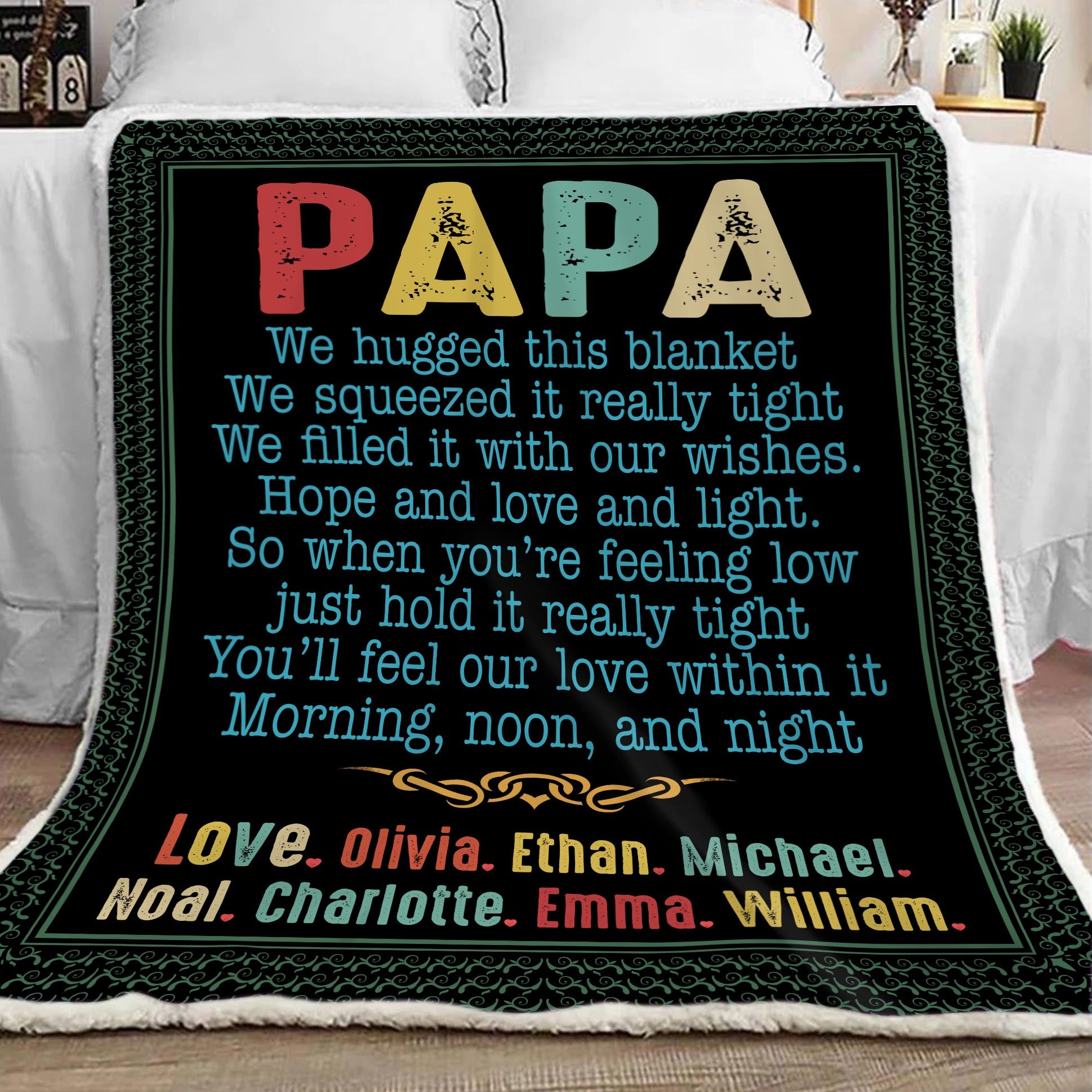 personalized blankets for father's day