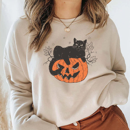 halloween cat sweatshirt