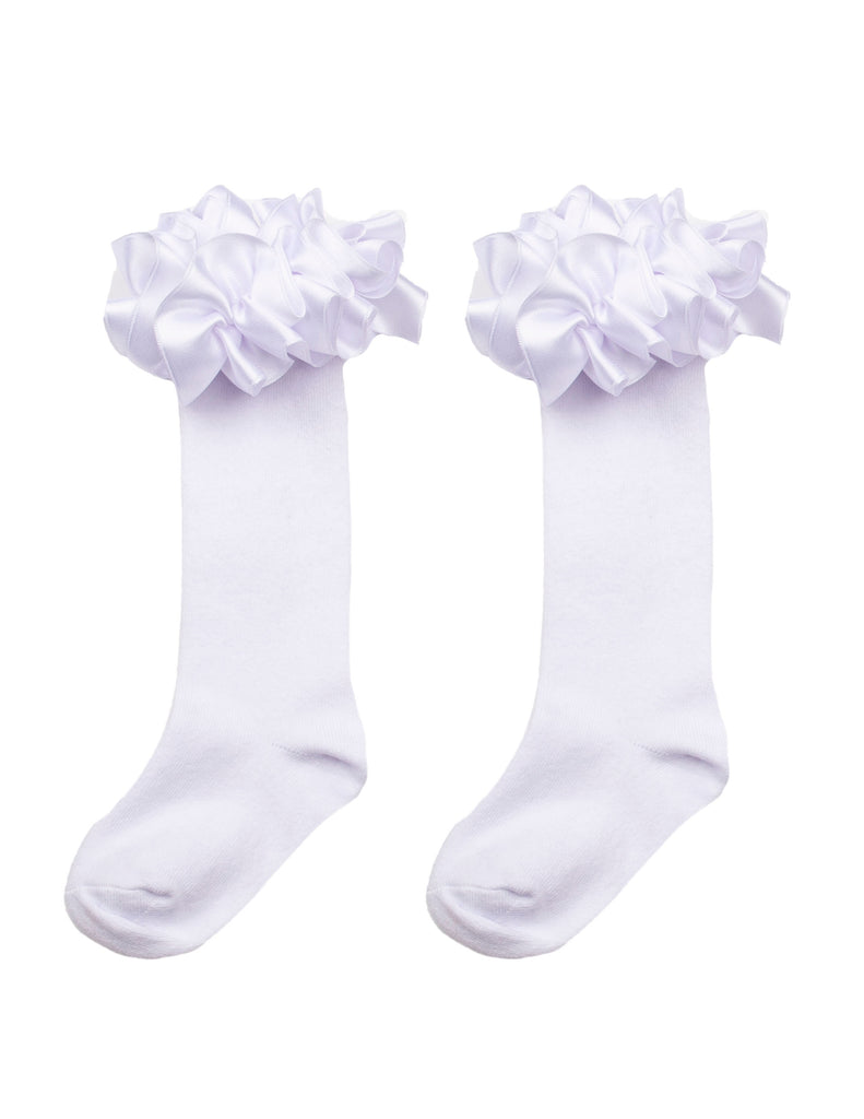 Caramelo Ankle Ruffle Socks, Pink - Bobbyann