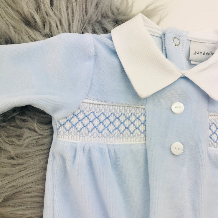 smocked sleepsuit