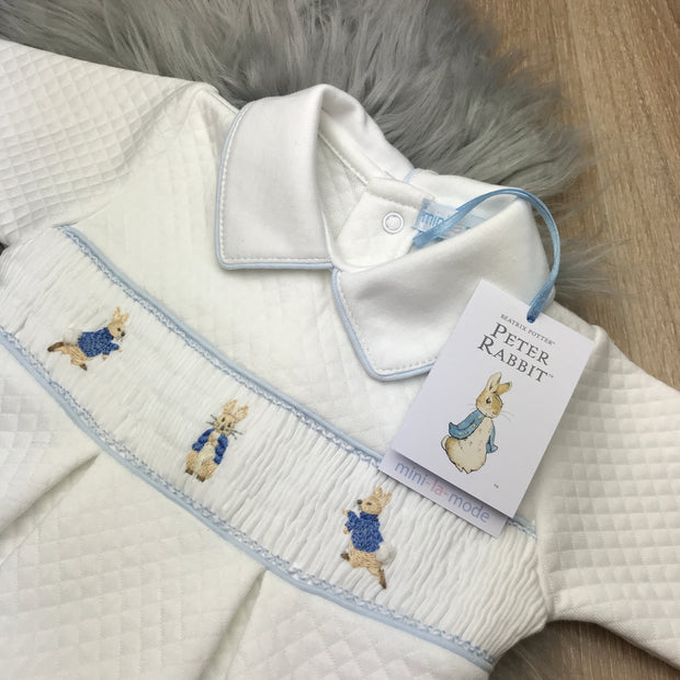 Peter Rabbit Smocked Quilted Footsie