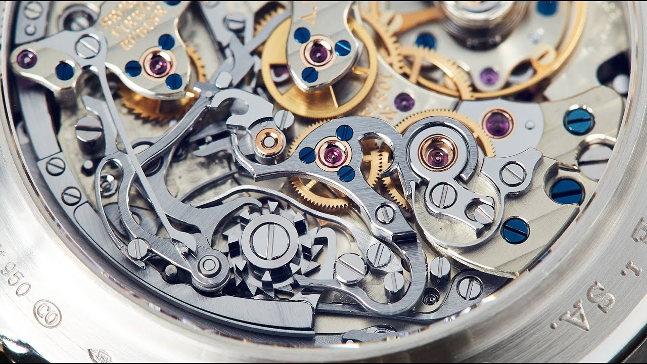 Inside a mechanical watch