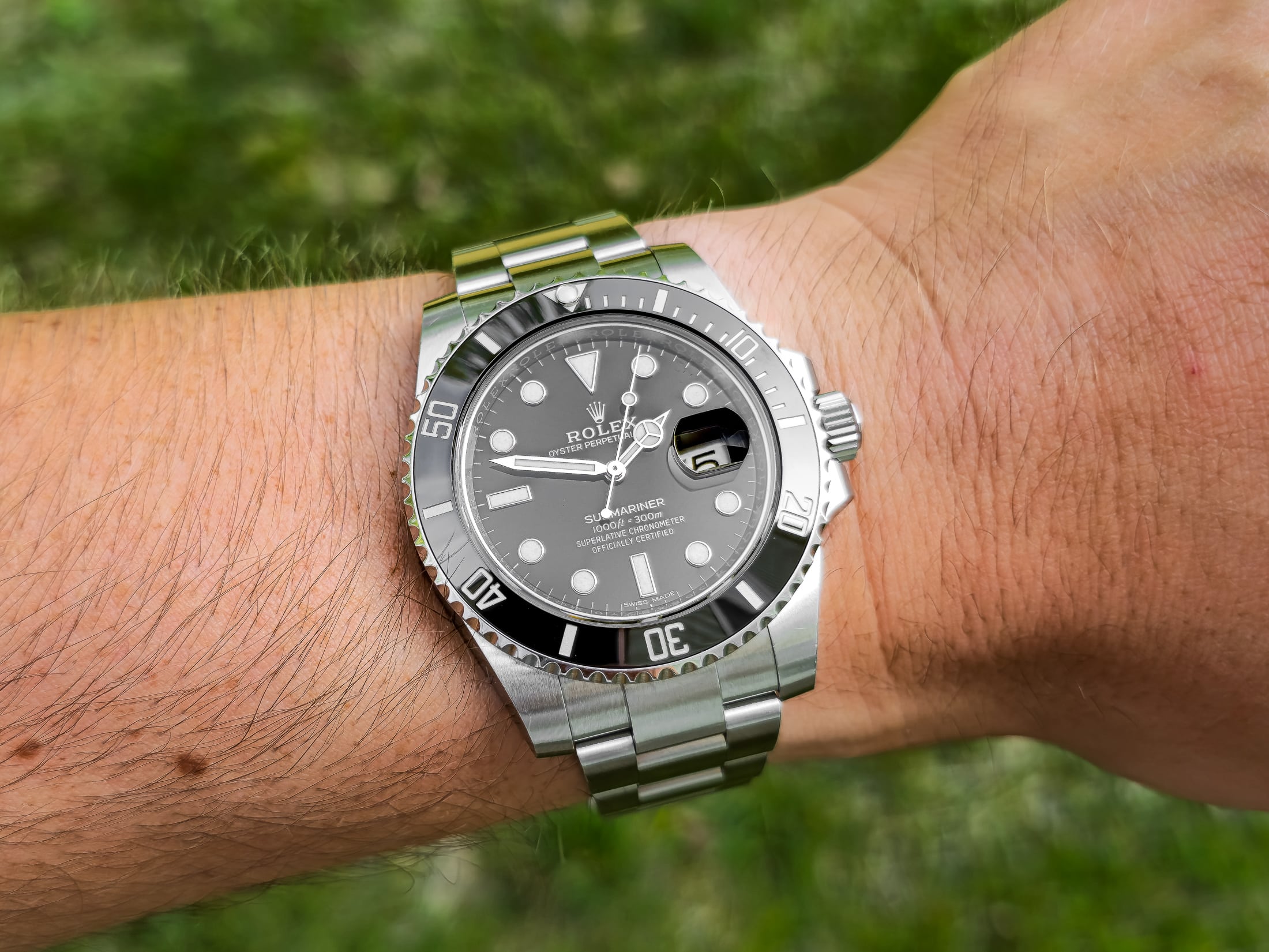 Rolex Submariner on wrist