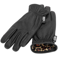 Axel Co Leopard Style Motorcycle Leather Waterproof Lined Gloves