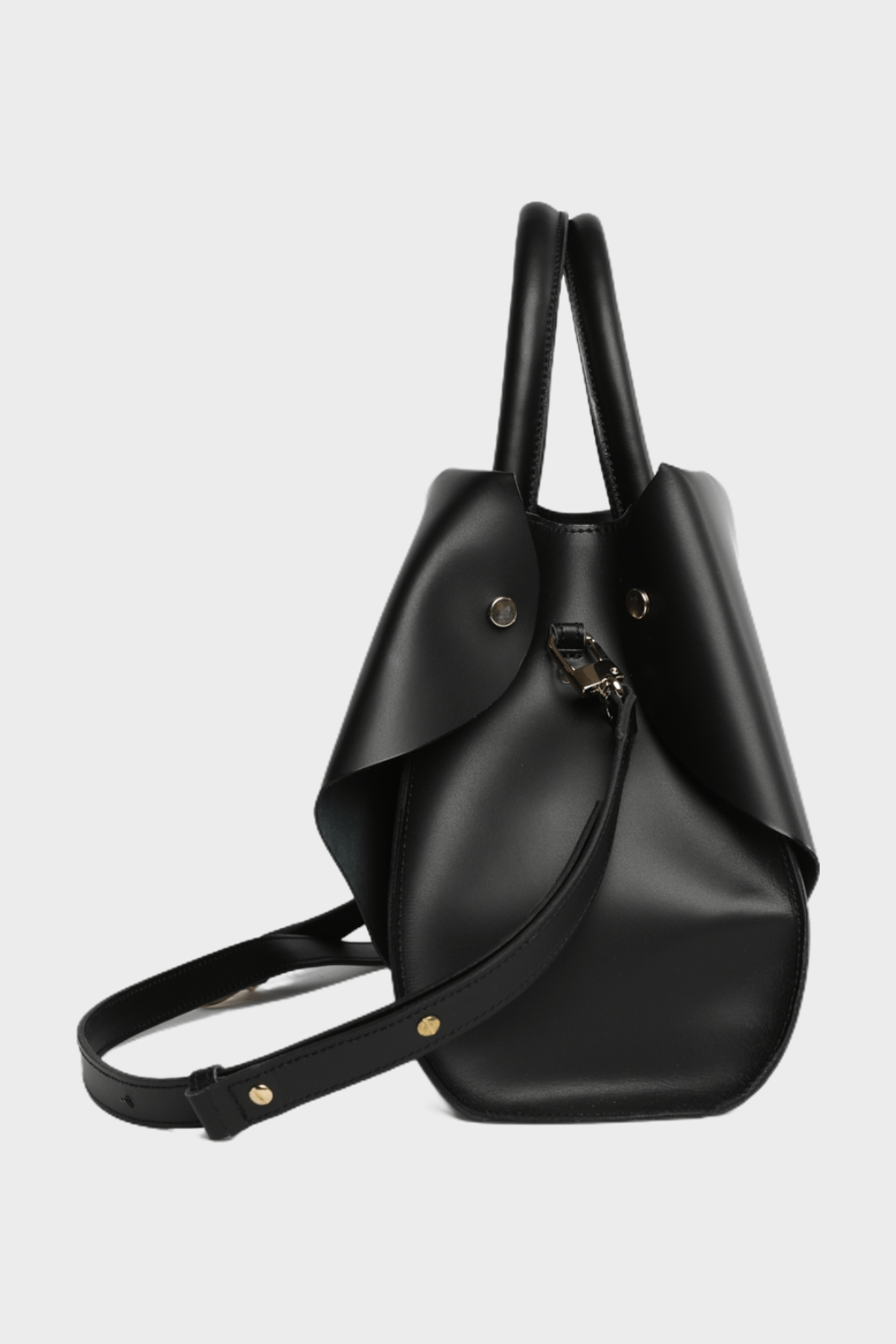 Capri Studded Flap Leather Multi-function Medium Bag | Italian Bags ...