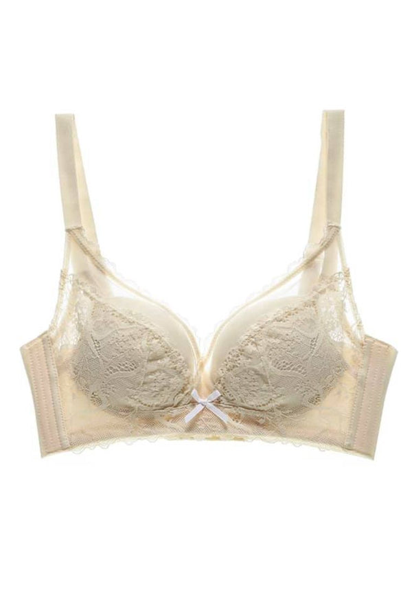 YUANCHNG Non-Wired Front Closure Stand Up Cotton Push-up Bra