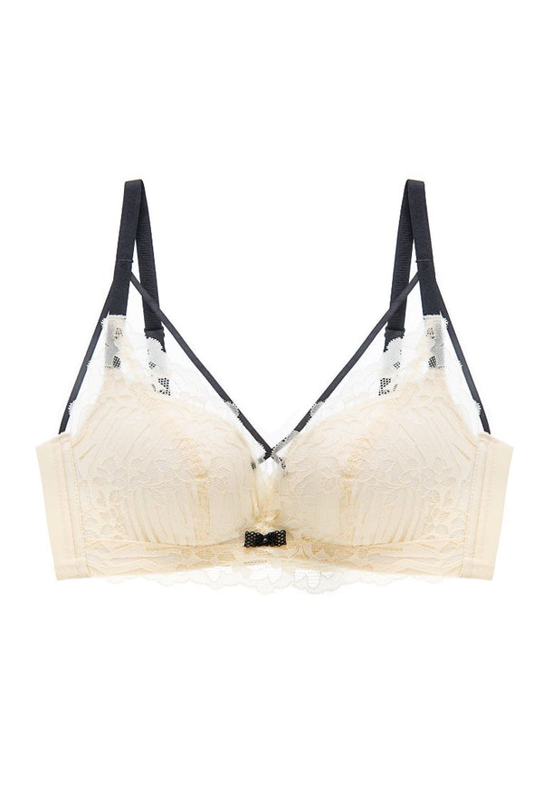 Non wired half lace soft cup bra (BA7159)