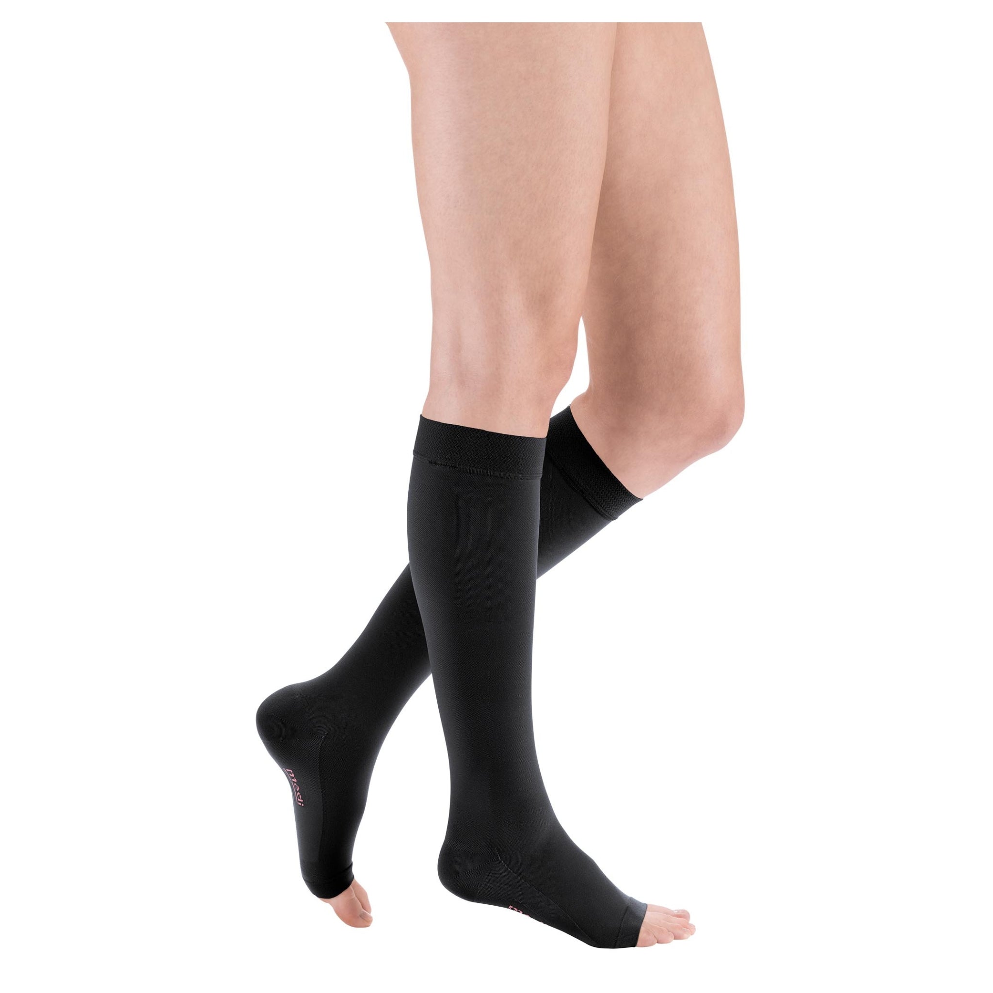 Compression socks DUOMED smooth thigh-length stocking with open toes, Upper thigh-length stockings, Compression stockings, Medical compression  stockings and sleeves