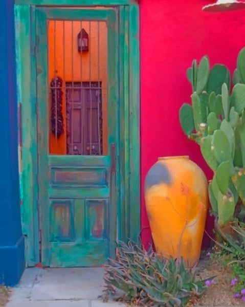 Colorful hacienda