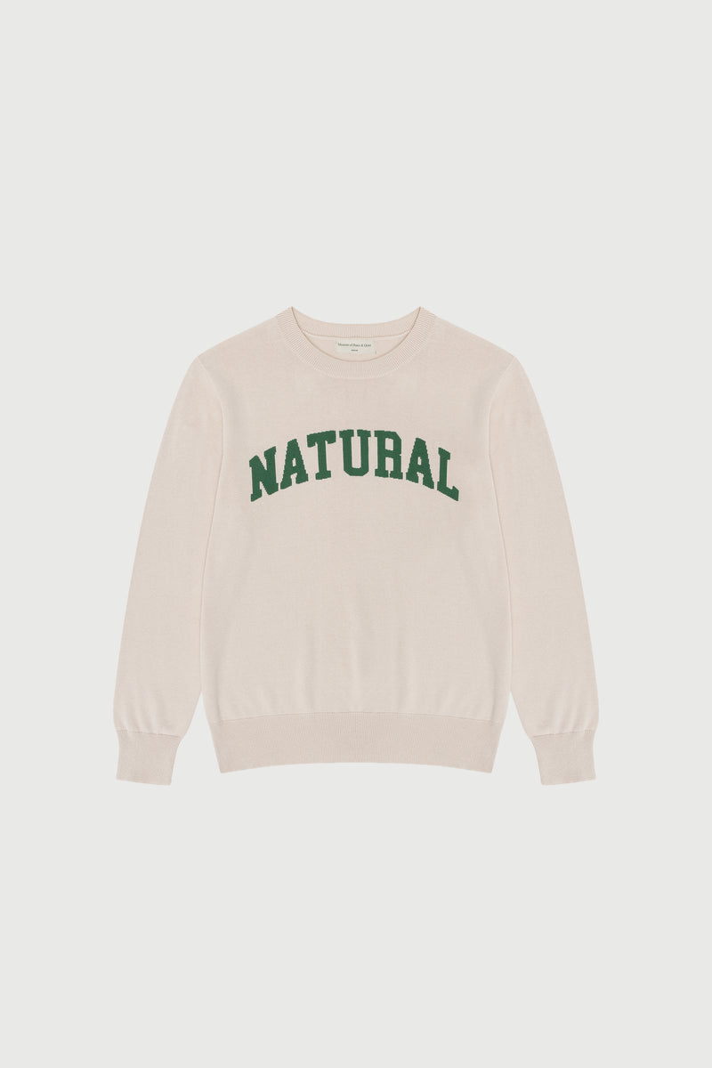 Natural Jacquard Knit Sweater - Bone