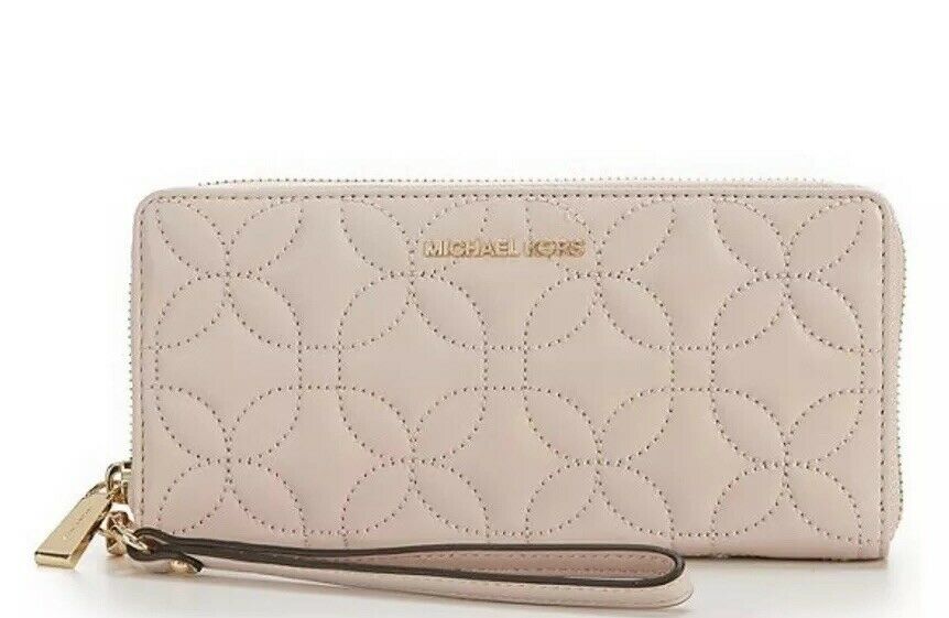 michael michael kors quilted floral travel continental wallet