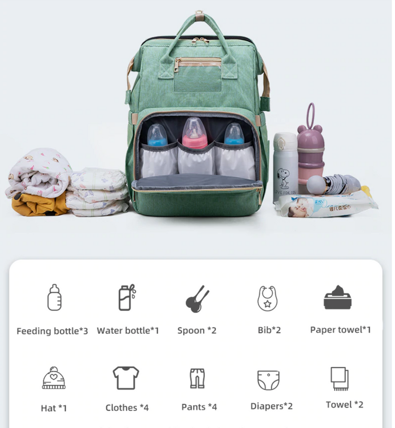 diaper bag that turns into a changing table