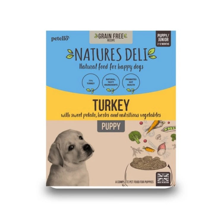 Natures Deli Grain Free Puppy Wet Dog Food Trays (Turkey)