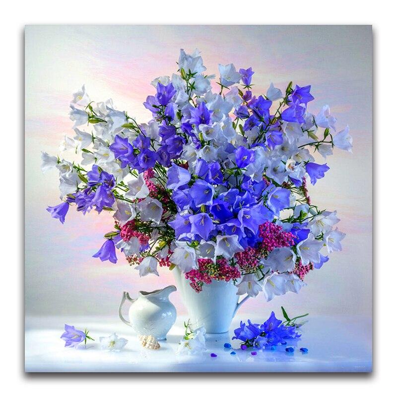 Broderie Diamant Bouquet de Fleurs Bleu | my-broderie-diamant
