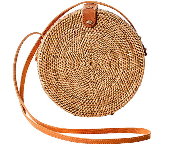SlingChic Round Rattan Bag Crossbody Circle Rattan Purse Handbag – Dazza Deals