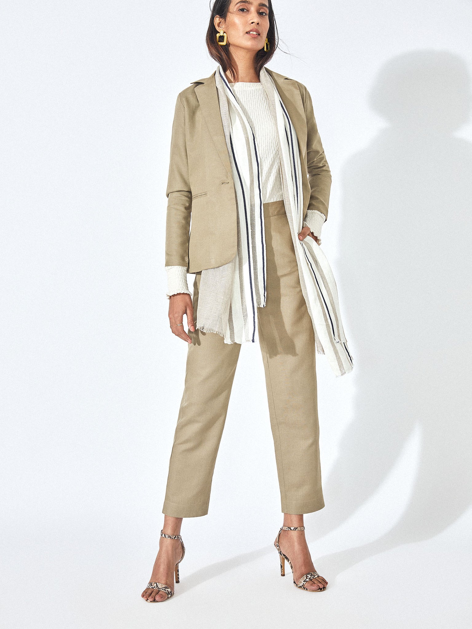 

Olive Linen Blazer