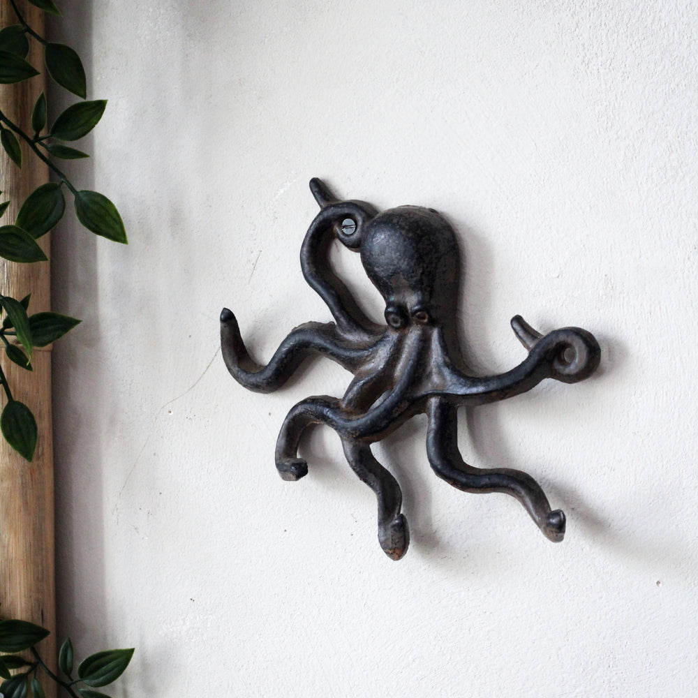  Garneck 3pcs Octopus Bathroom Animal Wall Hooks Retro