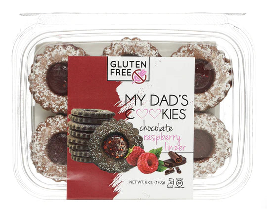 My Dads Gluten free Chocolate Raspberry Linzer Cookie