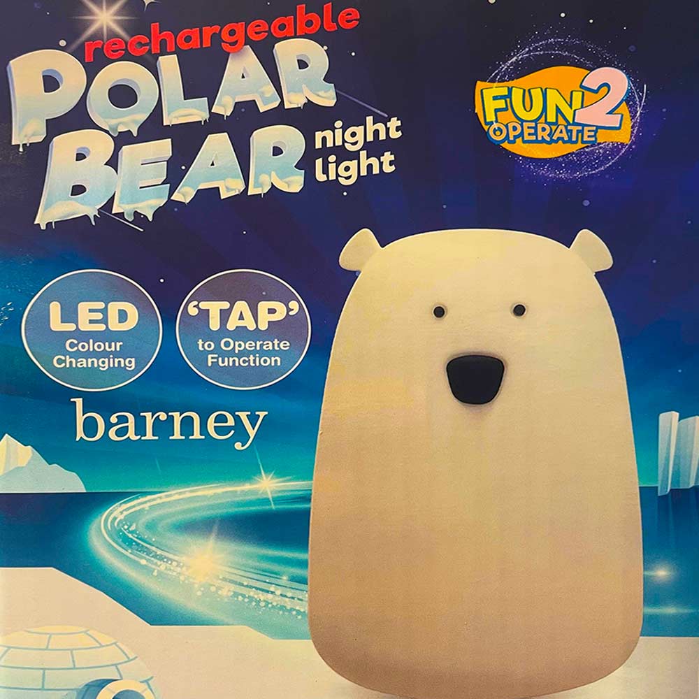 Barney LED Night Light in White