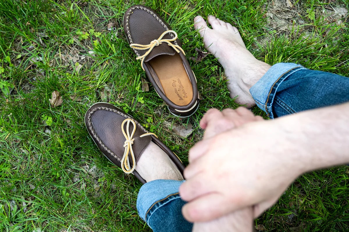 mens hard sole moccasin slippers