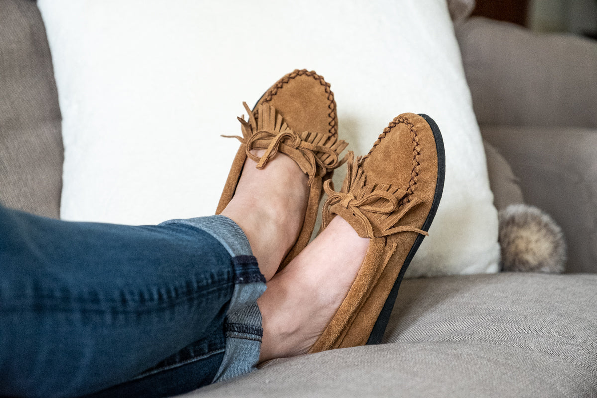 women's soft sole moccasin slippers