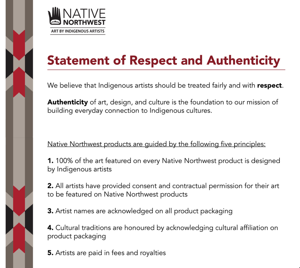 Statement of Respect and Authenticity Native Northwest