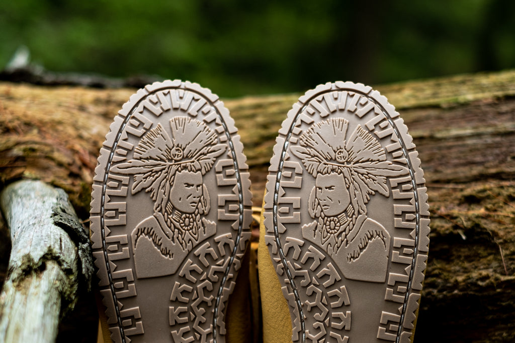 durable rubber camping sole tread is characterized by the striking Laurentian Chief logo