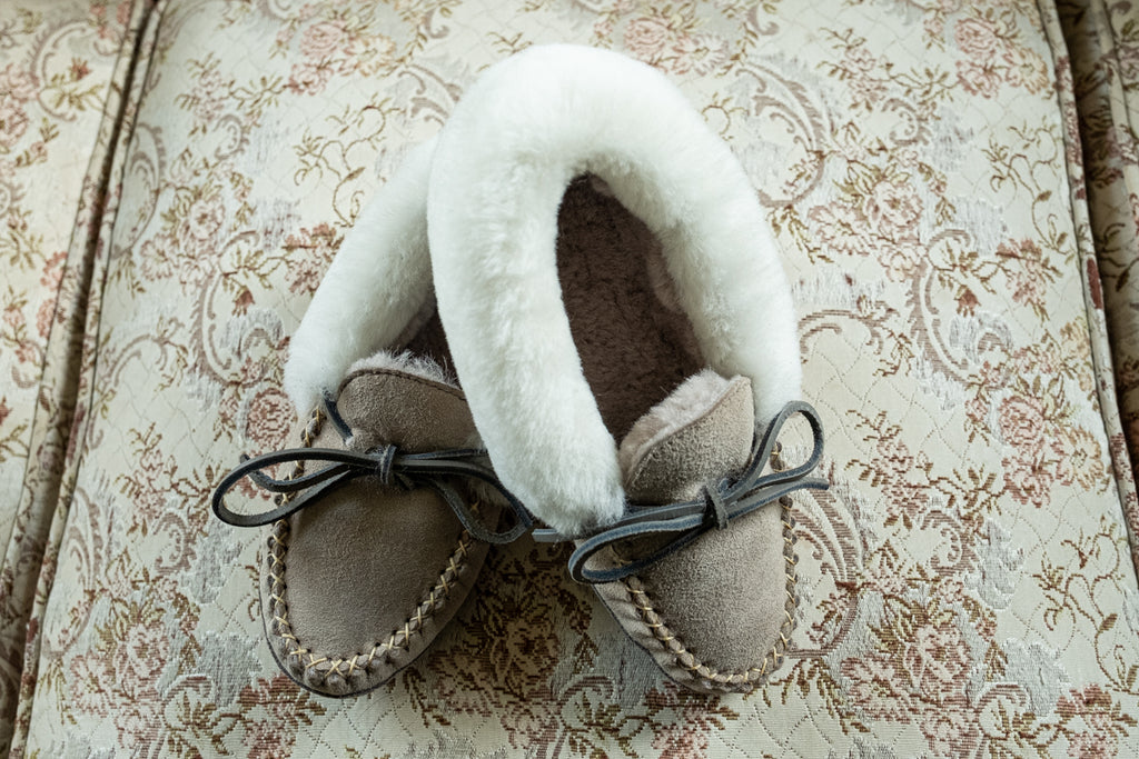 warm sheepskin slippers