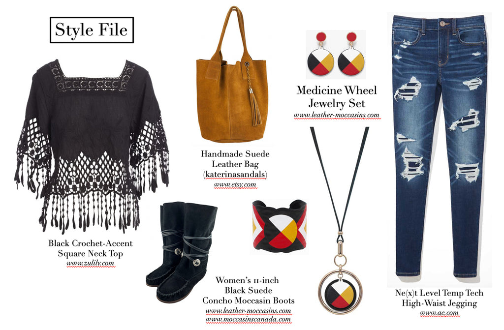 style outfit with native style jewelry