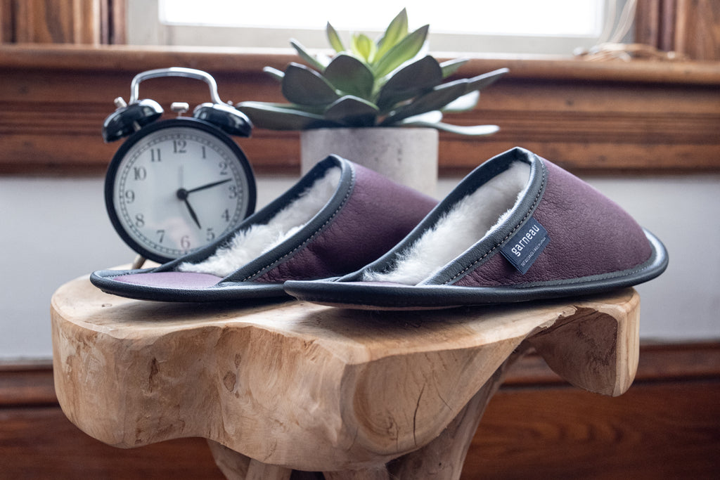 light weight warm and cozy slip-on mule slippers by Garneau