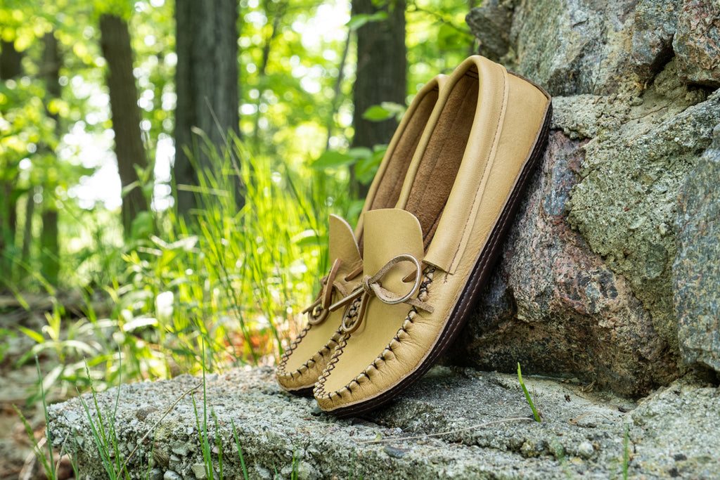 stylish quality moose hide leather moccasins by bastien industries made in Canada