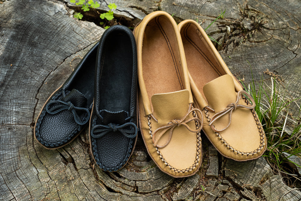Stylish authentic Indigenous moccasins made in Canada from genuine quality leather