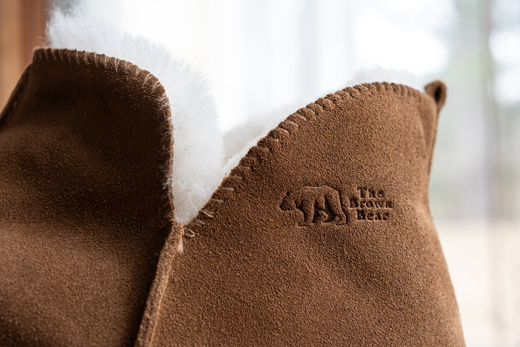 Sheepskin slippers by the brown bear distribution inc