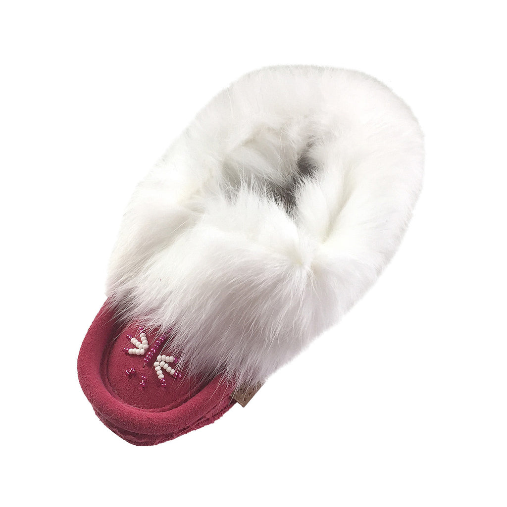 rabbit fur moccasins