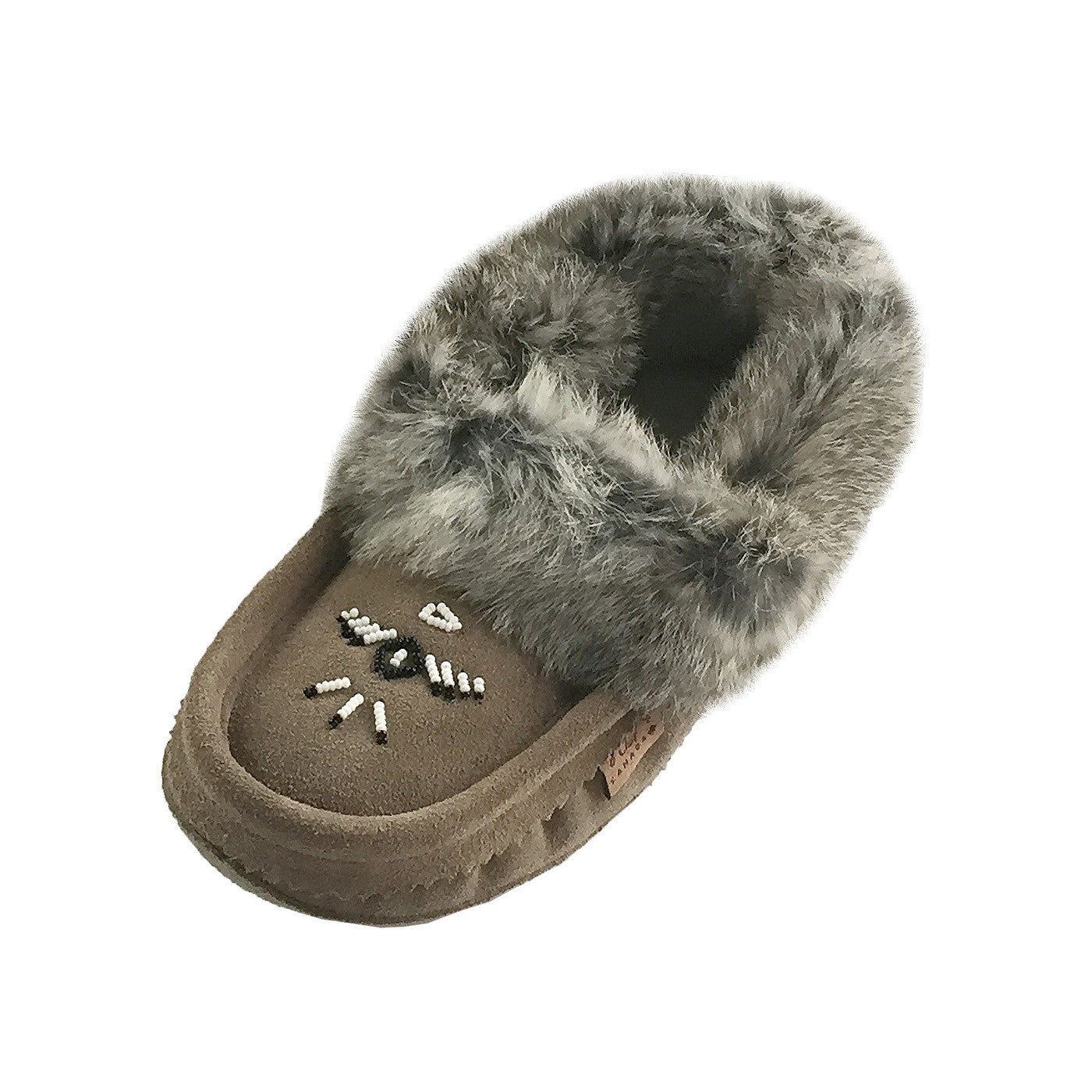 gray moccasin slippers