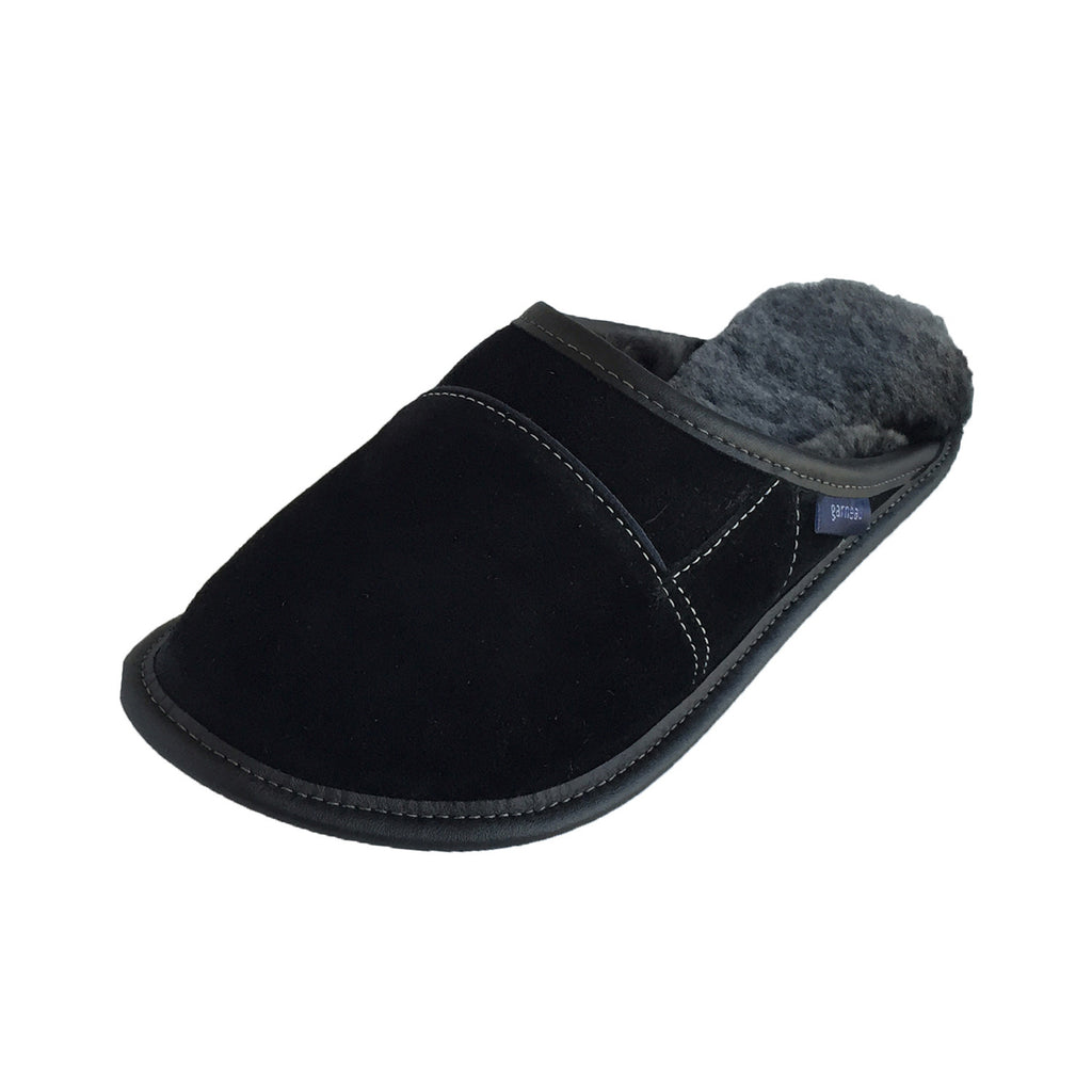 Men's Warm & Toasty Genuine Sheepskin Slip-On Slippers – Leather-Moccasins