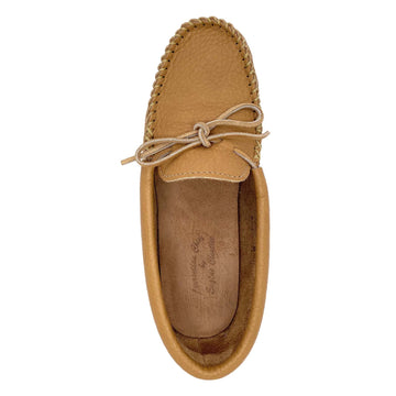 Men's Crepe Sole Genuine Cork Tan Moose Hide Leather Moccasin Shoes ...