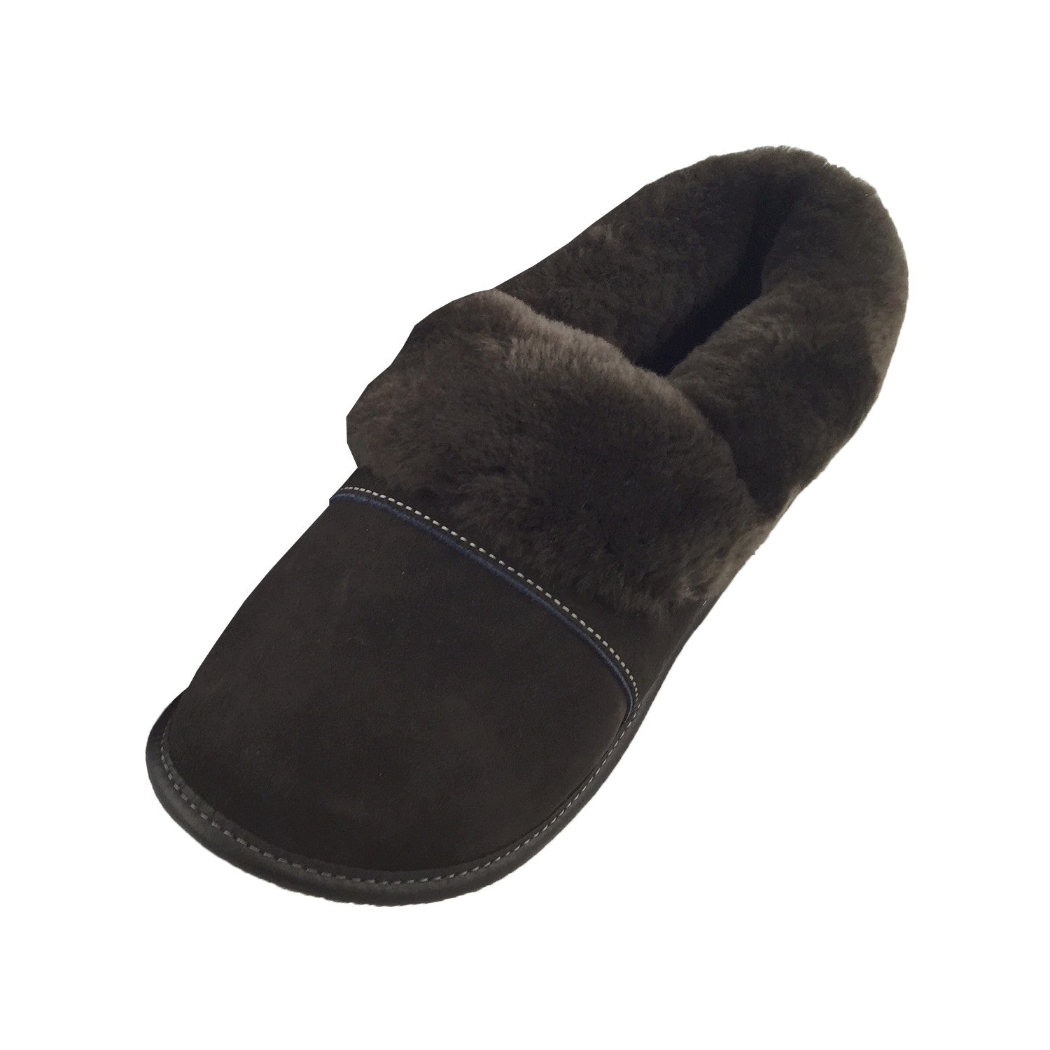 mens black sheepskin slippers