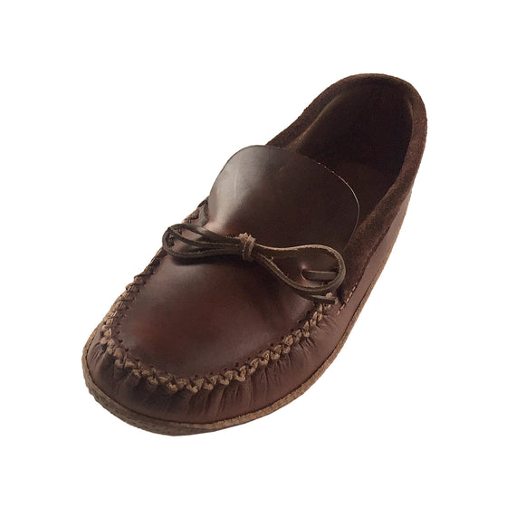 tan leather moccasins