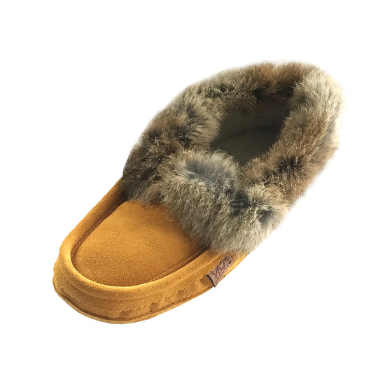 mens leather fleece lined slippers