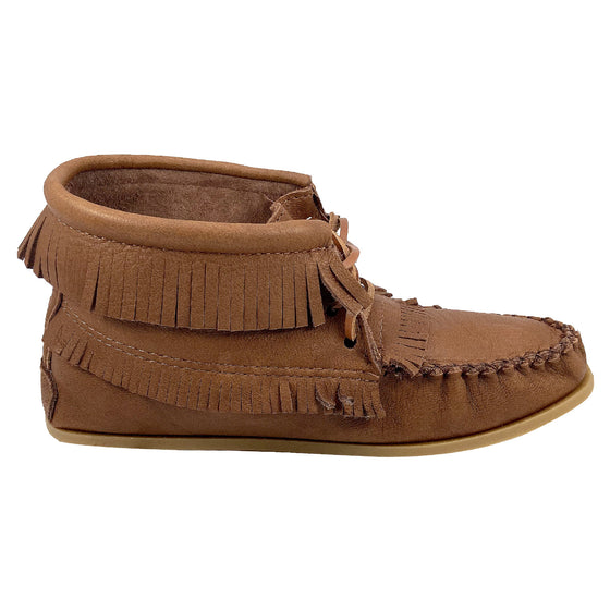 Women's Cork Brown Laurentian Chief Apache Ankle Moccasin Boots ...