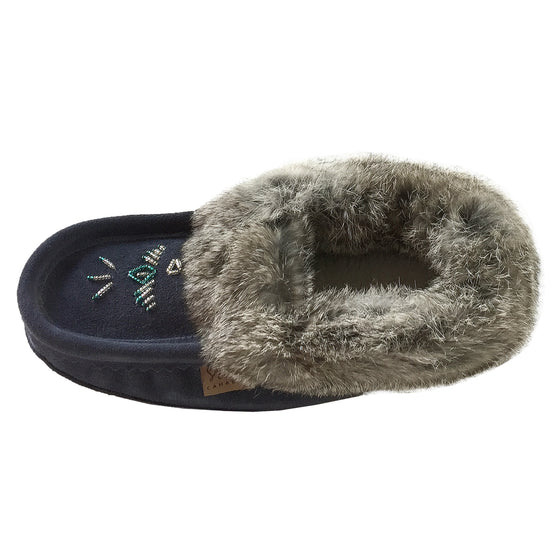 navy moccasins ladies