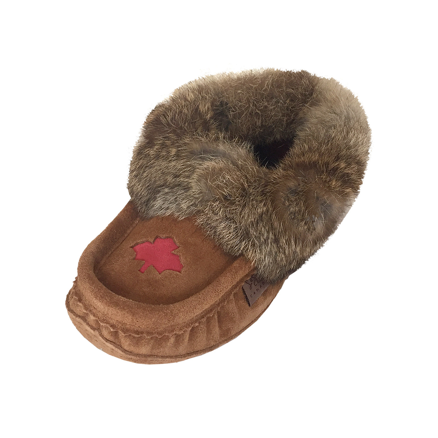 Rabbit Fur Trim – Leather-Moccasins