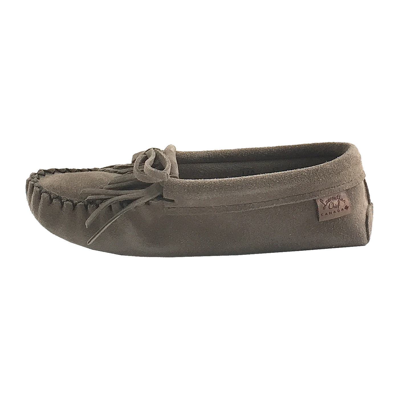 women's gray moccasins