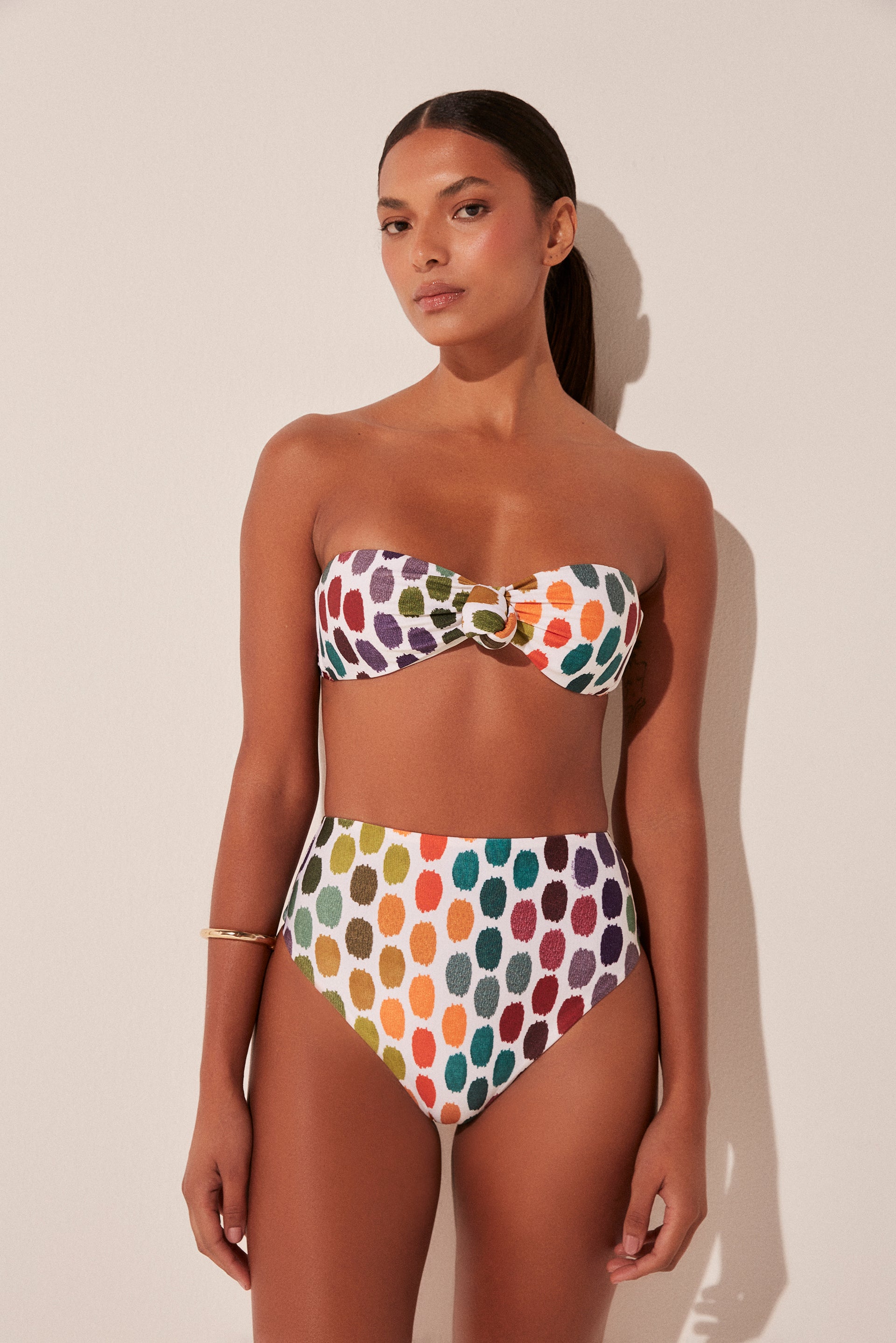 Dots High Waist Bikini Bottom C1497B1944