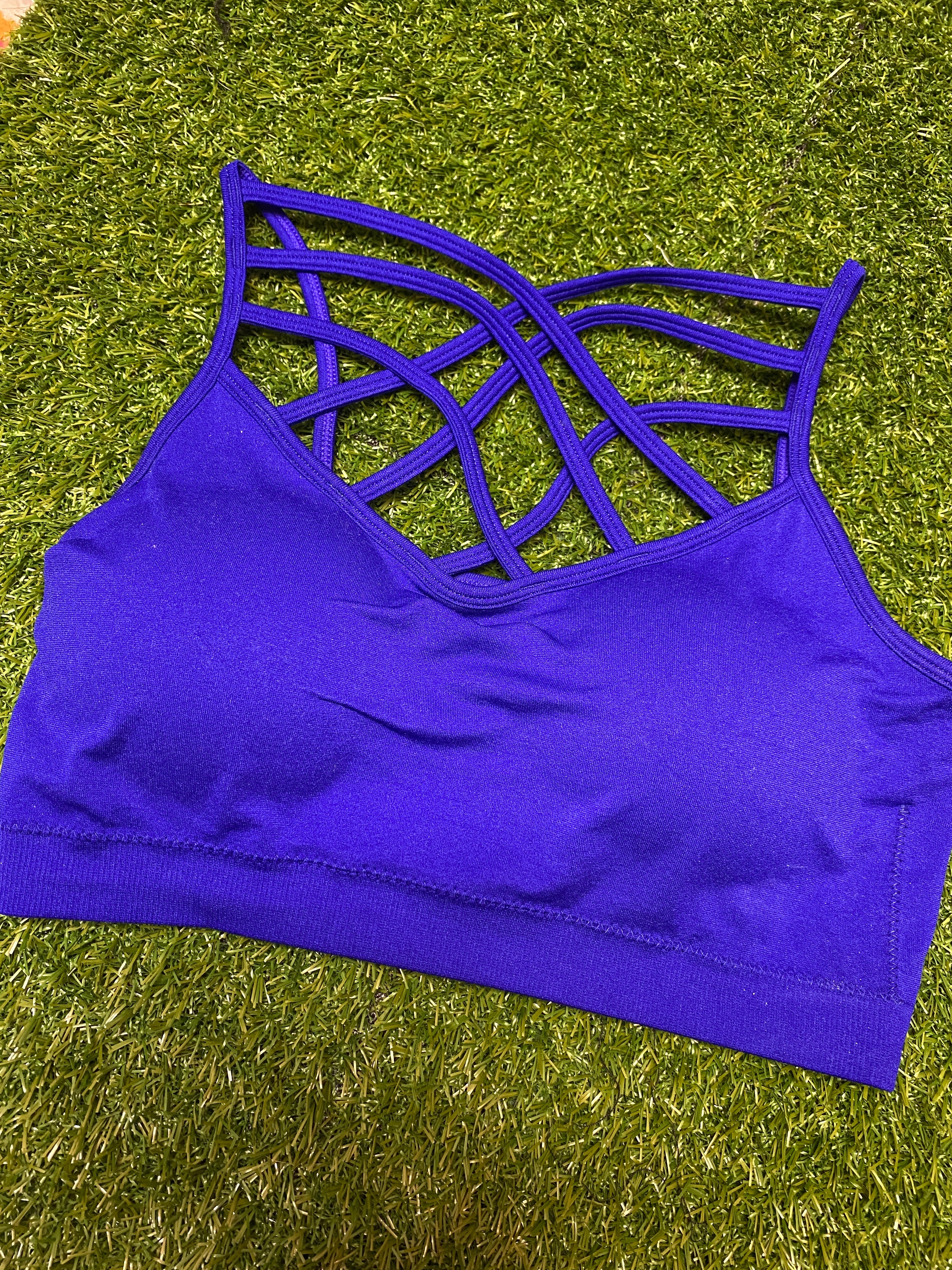 Cobalt Blue Criss Cross Bralette- FINAL SALE!