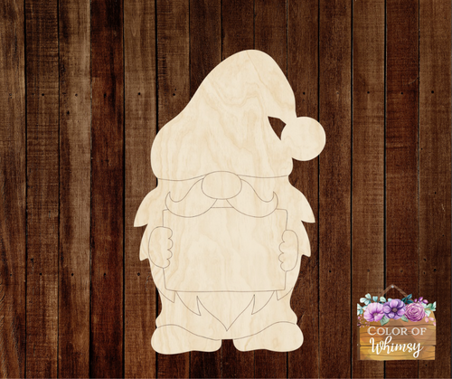 Gnome holding a heart, Valentine Decor Wood Door Hanger – Whims & Wishes