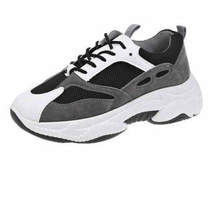 chunky sneakers black and white