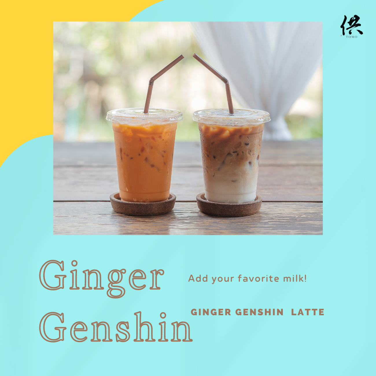 Add milk and enjoy your Ginger Genshin Latte